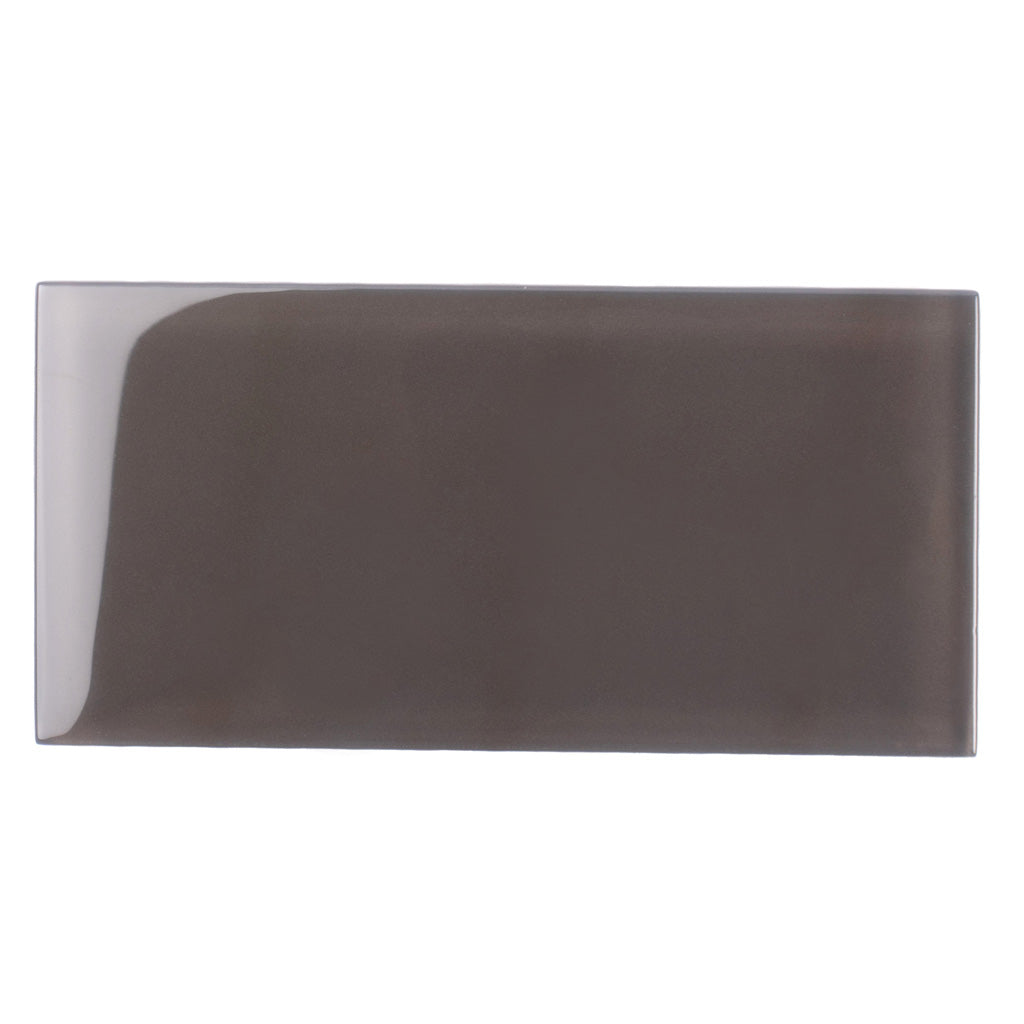 Ash Gray 3x6 Glossy Subway Glass Tile (40 pack, 5 sq ft/case)