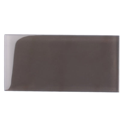 Ash Gray 3x6 Glossy Subway Glass Tile (40 pack, 5 sq ft/case)
