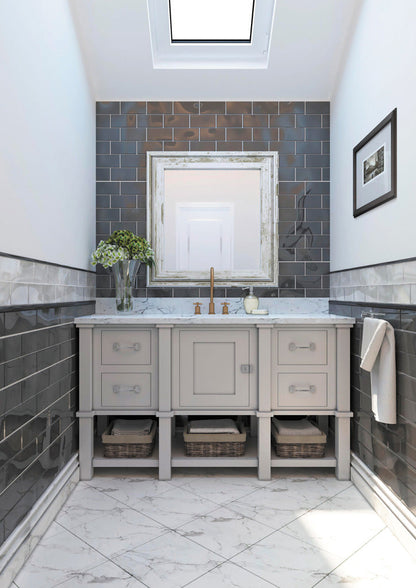 Ash Gray 3x6 Glossy Subway Glass Tile (40 pack, 5 sq ft/case)