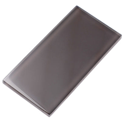 Ash Gray 3x6 Glossy Subway Glass Tile (40 pack, 5 sq ft/case)