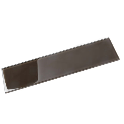 Ash Gray 4x16 Glossy Subway Glass Tile (12 pack, 5.33 sq ft/case) - Sample