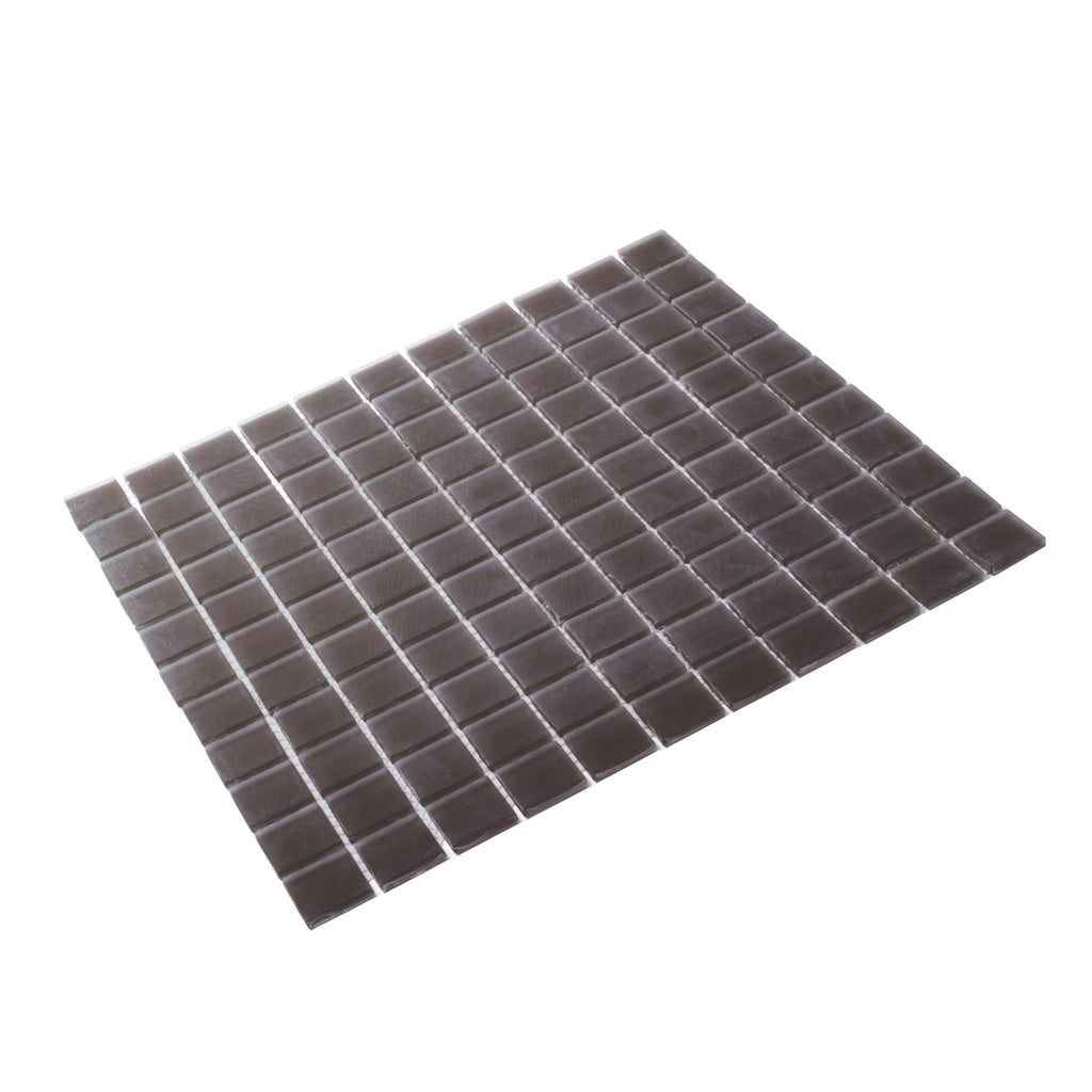 Ash Gray 12x12 Matte Square Glass Mosaic Tile (10 pack, 9.67 sq ft/case)