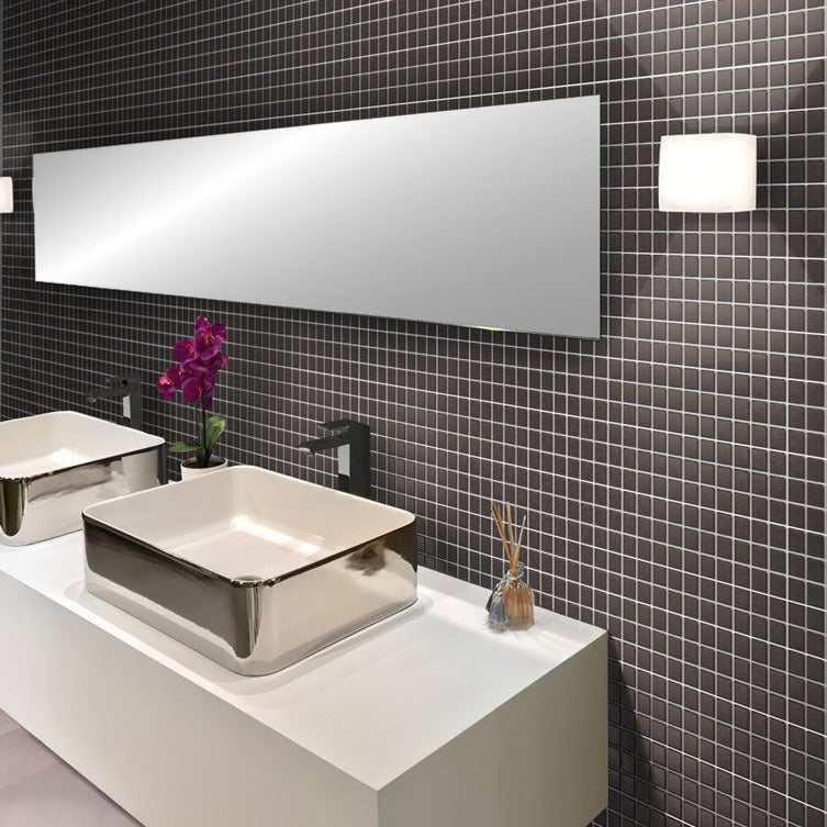 Ash Gray 12x12 Matte Square Glass Mosaic Tile (10 pack, 9.67 sq ft/case) - Sample