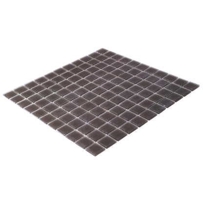 Ash Gray 12x12 Matte Square Glass Mosaic Tile (10 pack, 9.67 sq ft/case) - Sample