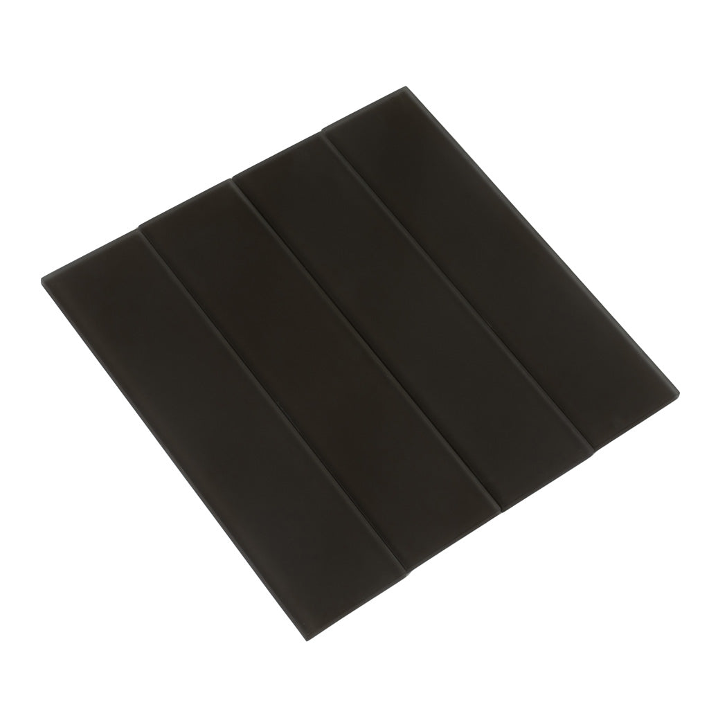Ash Gray 3x12 Matte Subway Glass Tile (20 pack, 5 sq ft/case)