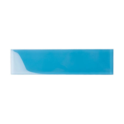 Cerulean Blue 3x12 Glossy Subway Glass Tile (20 pack, 5 sq ft/case) - Sample