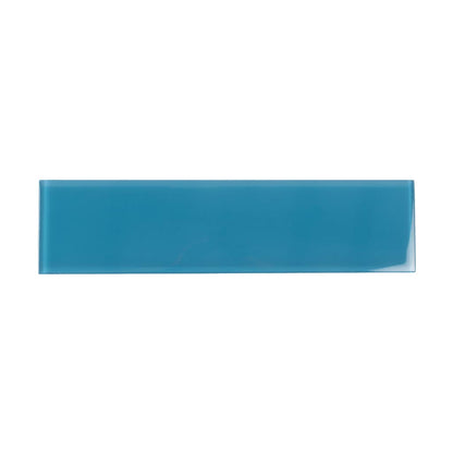 Cerulean Blue 4x16 Glossy Subway Glass Tile (12 pack, 5.33 sq ft/case) - Sample