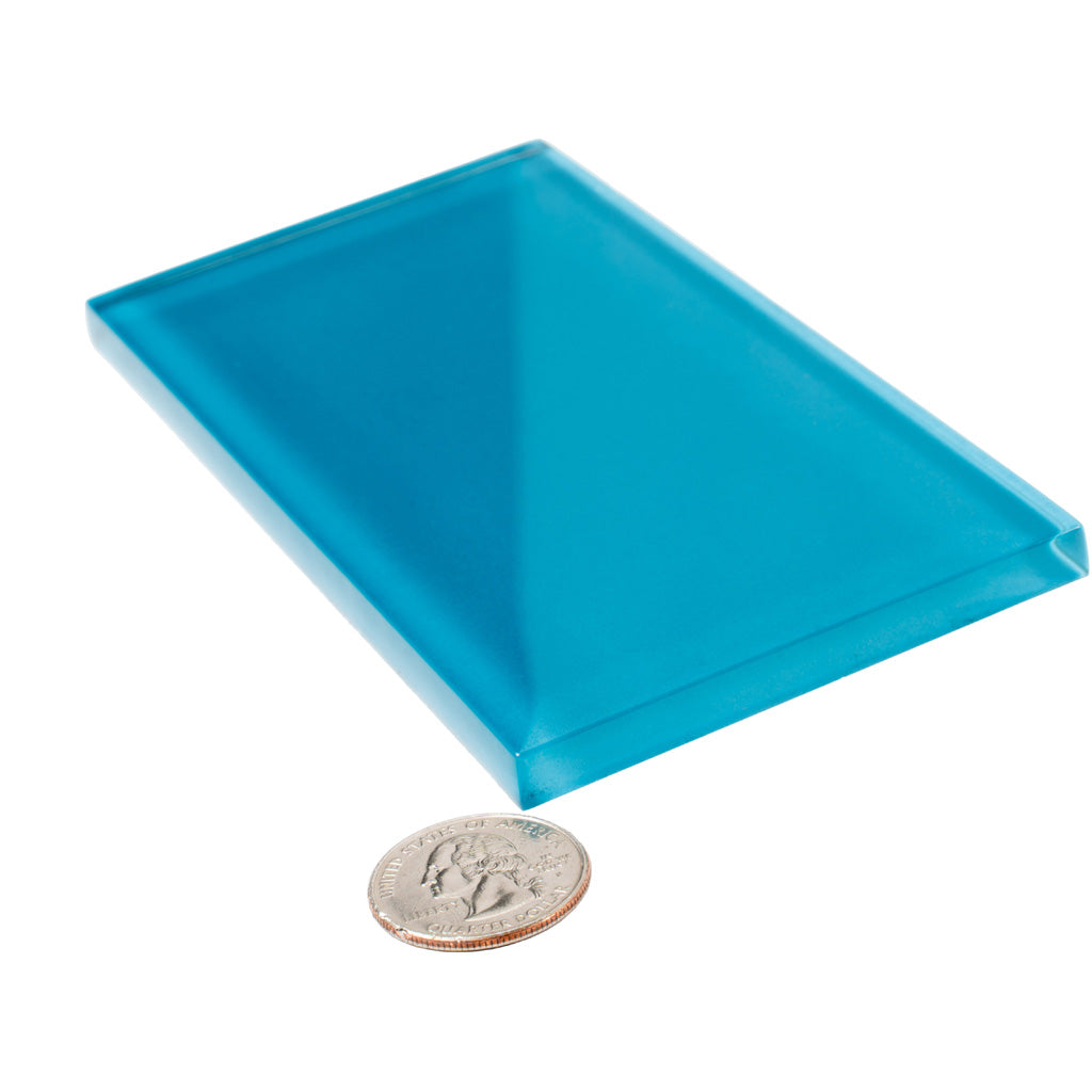Cerulean Blue 3x6 Glossy Subway Glass Tile (40 pack, 5 sq ft/case) - Sample