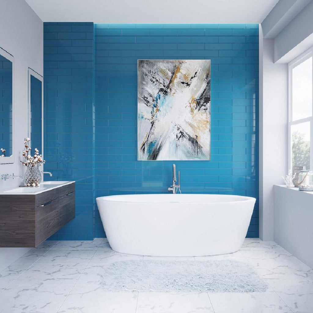Cerulean Blue 4x16 Glossy Subway Glass Tile (12 pack, 5.33 sq ft/case)