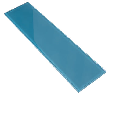 Cerulean Blue 4x16 Glossy Subway Glass Tile (12 pack, 5.33 sq ft/case)