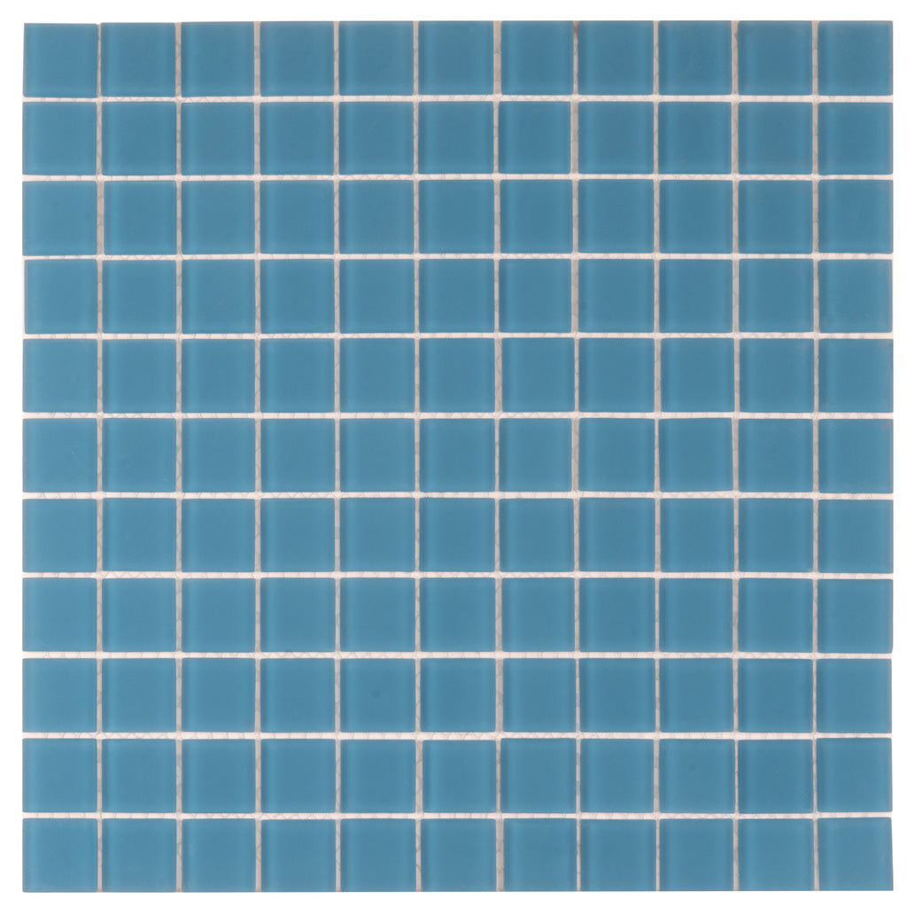Cerulean Blue 12x12 Matte Square Glass Mosaic Tile (10 pack, 9.67 sq ft/case) - Sample