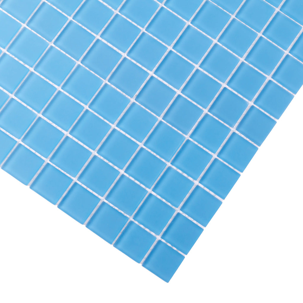 Cerulean Blue 12x12 Glossy Square Glass Mosaic Tile (10 pack, 9.67 sq ft/case) - Sample