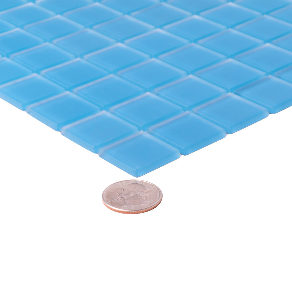 Cerulean Blue 12x12 Glossy Square Glass Mosaic Tile (10 pack, 9.67 sq ft/case)
