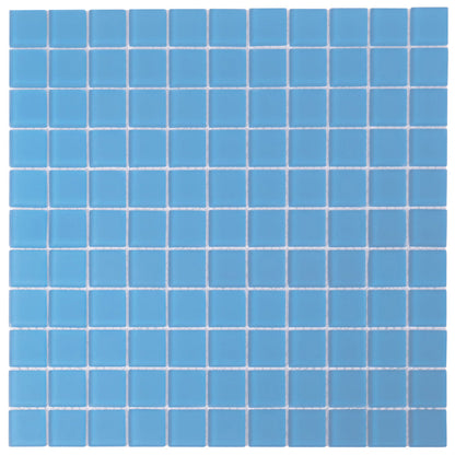 Cerulean Blue 12x12 Glossy Square Glass Mosaic Tile (10 pack, 9.67 sq ft/case) - Sample