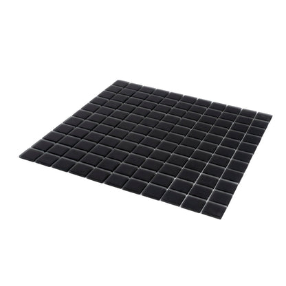 Black 12x12 Matte Square Glass Mosaic Tile (10 pack, 9.67 sq ft/case)