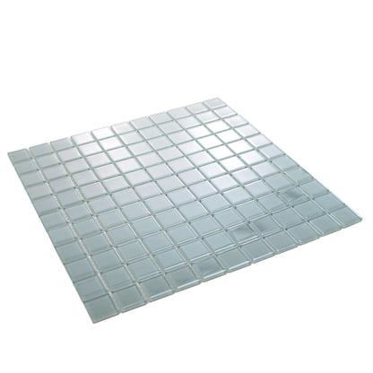 Stone Blue 12x12 Glossy Square Glass Mosaic Tile (10 pack, 9.67 sq ft/case) - Sample