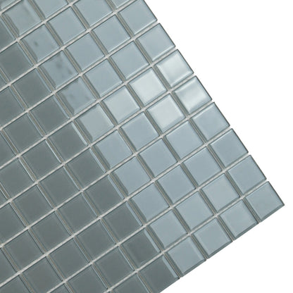 Stone Blue 12x12 Glossy Square Glass Mosaic Tile (10 pack, 9.67 sq ft/case) - Sample