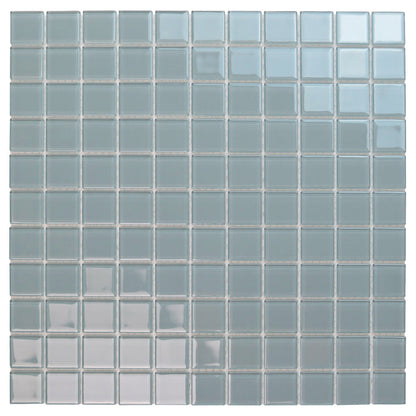 Stone Blue 12x12 Glossy Square Glass Mosaic Tile (10 pack, 9.67 sq ft/case) - Sample