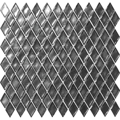 Gray 11x11 Glossy Diamond Glass Mosaic Tile (10 pack, 8.55 sq ft/case) - Sample