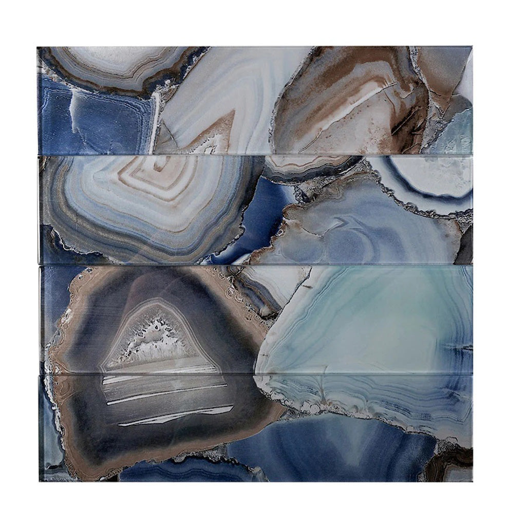 Sea Blue 3x12 Glossy Glass Subway Tile (20 pack, 5 sq ft/case)