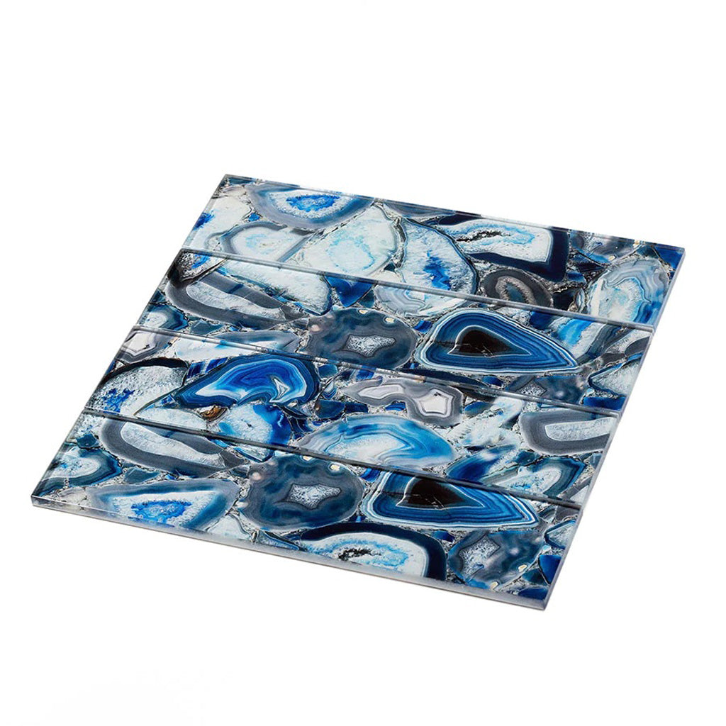 Blue 3x12 Glossy Glass Subway Tile (20 pack, 5 sq ft/case) - Sample