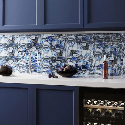 Blue 3x12 Glossy Glass Subway Tile (20 pack, 5 sq ft/case) - Sample