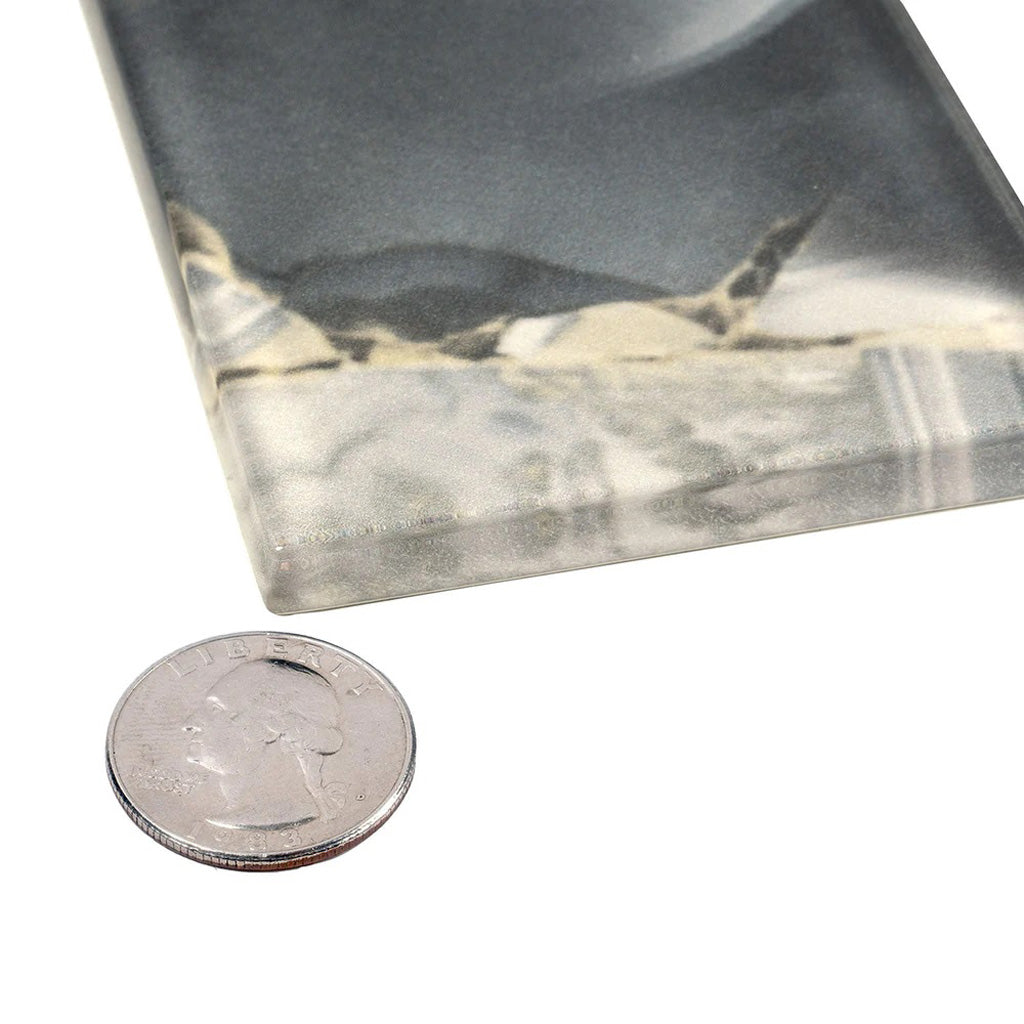 Gray 3x12 Glossy Glass Subway Tile (20 pack, 5 sq ft/case)