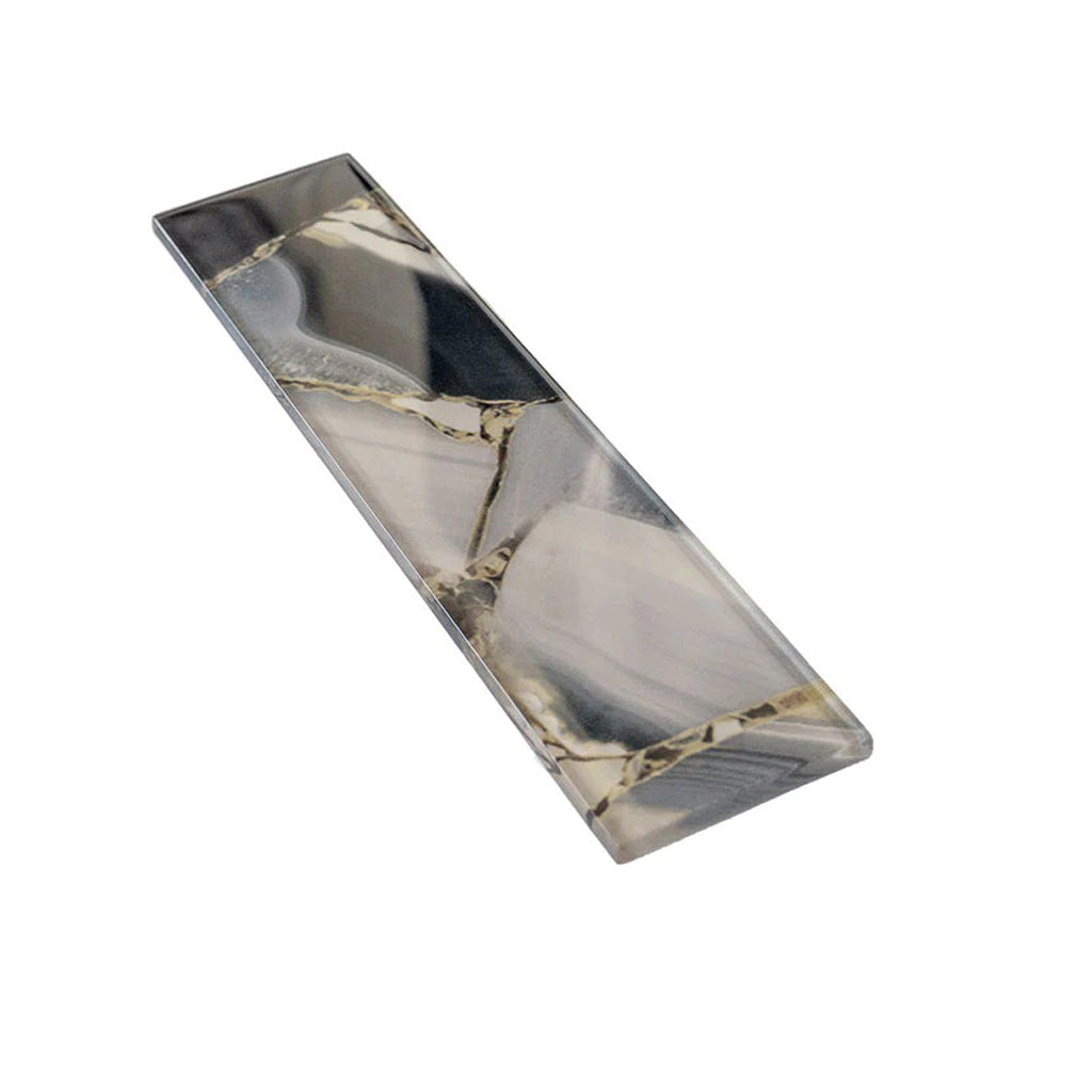 Gray 3x12 Glossy Glass Subway Tile (20 pack, 5 sq ft/case)