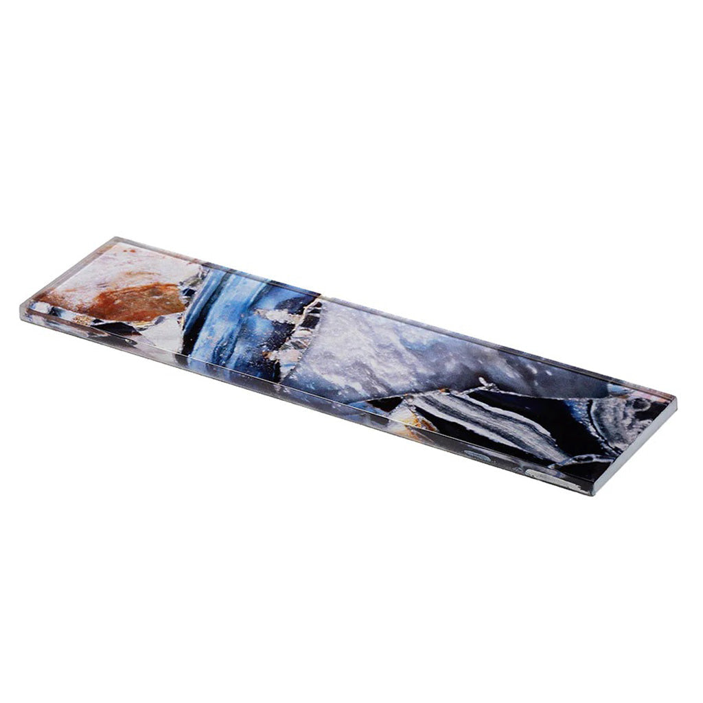 Brown Blue 3x12 Glossy Glass Subway Tile (20 pack, 5 sq ft/case)