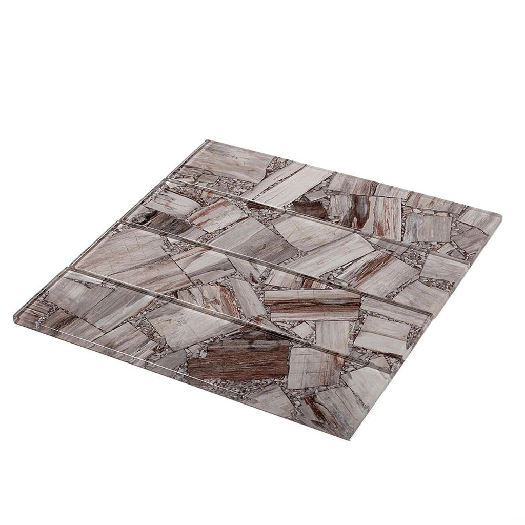 Brown 3x12 Glossy Glass Subway Tile (20 pack, 5 sq ft/case) - Sample