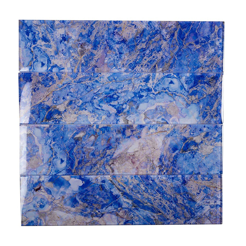 Cobalt Blue 3x12 Glossy Glass Subway Tile (20 pack, 5 sq ft/case) - Sample