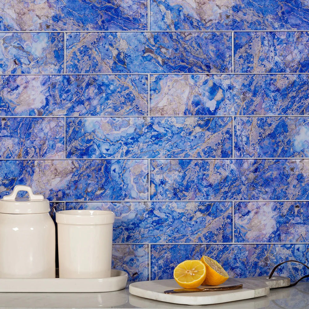 Cobalt Blue 3x12 Glossy Glass Subway Tile (20 pack, 5 sq ft/case) - Sample