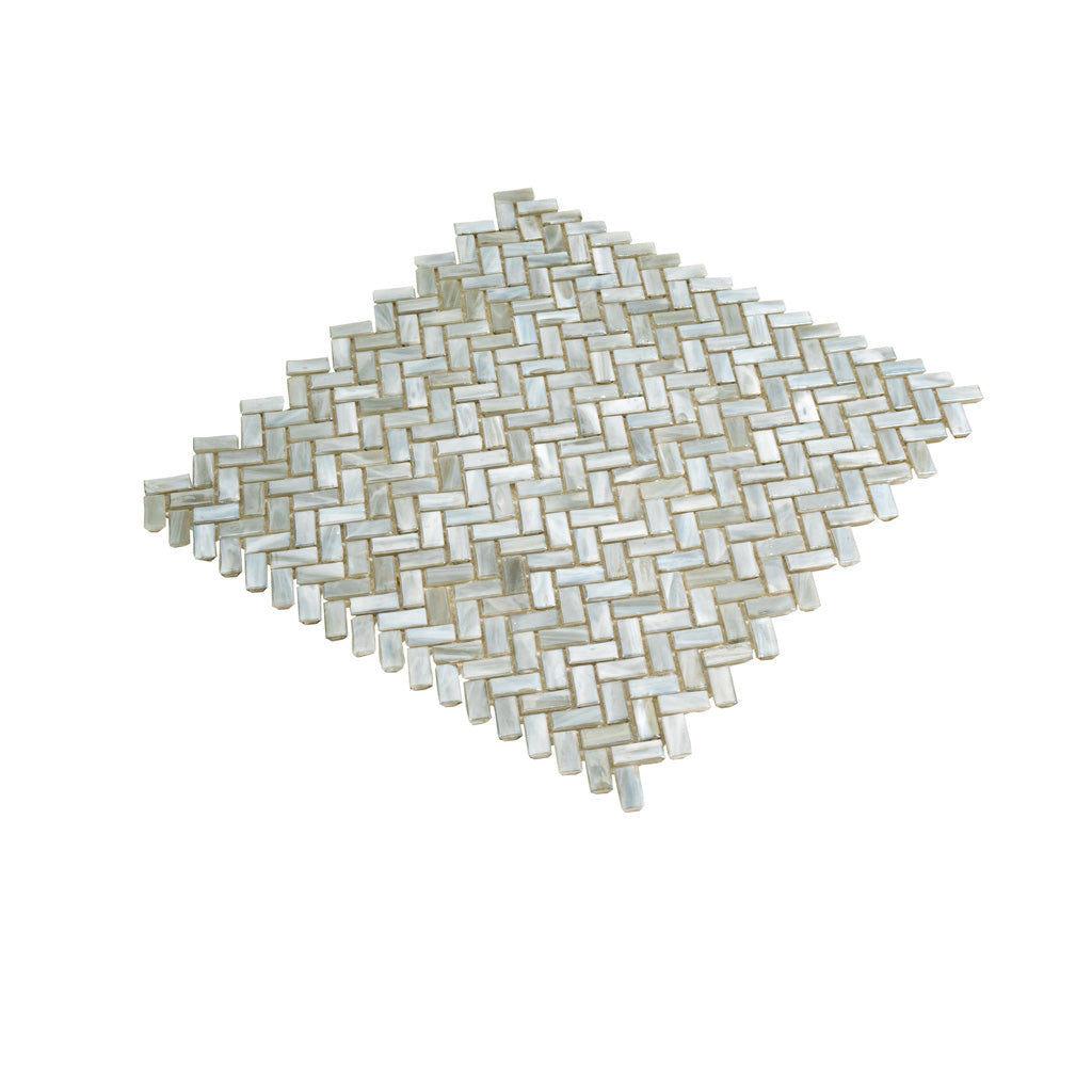 Beige 12x12 Glossy Herringbone Glass Mosaic Tile (10 pack, 9.75 sq ft/case)