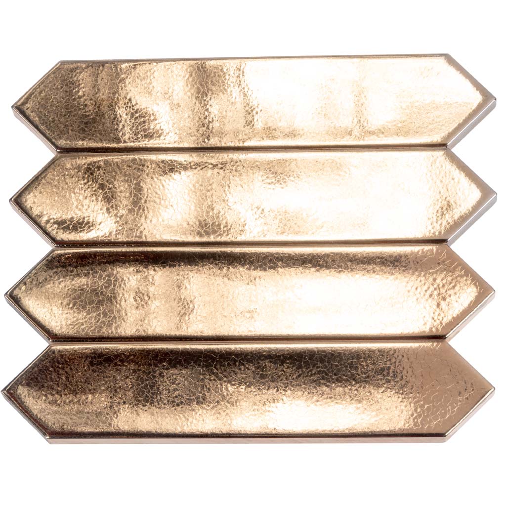 Gold 2x10 Glossy Picket Ceramic Tile (44 pack, 5.38 sq ft/case)