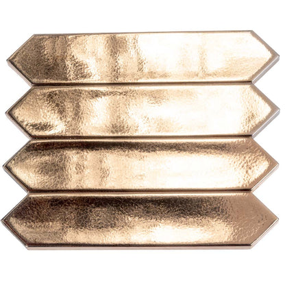 Gold 2x10 Glossy Picket Ceramic Tile (44 pack, 5.38 sq ft/case)