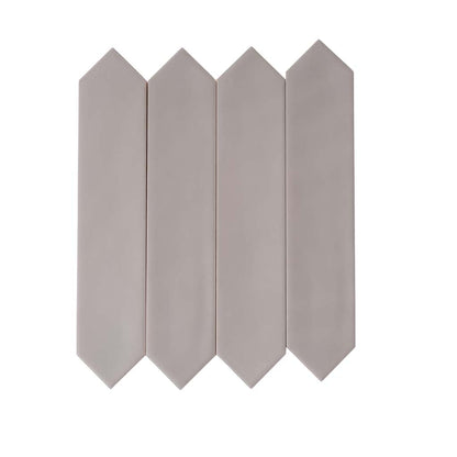 Gray 2x10 Matte Picket Ceramic Tile (44 pack, 5.38 sq ft/case) - Sample