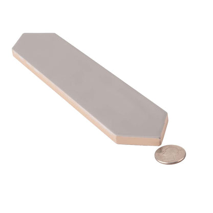 Gray 2x10 Matte Picket Ceramic Tile (44 pack, 5.38 sq ft/case) - Sample