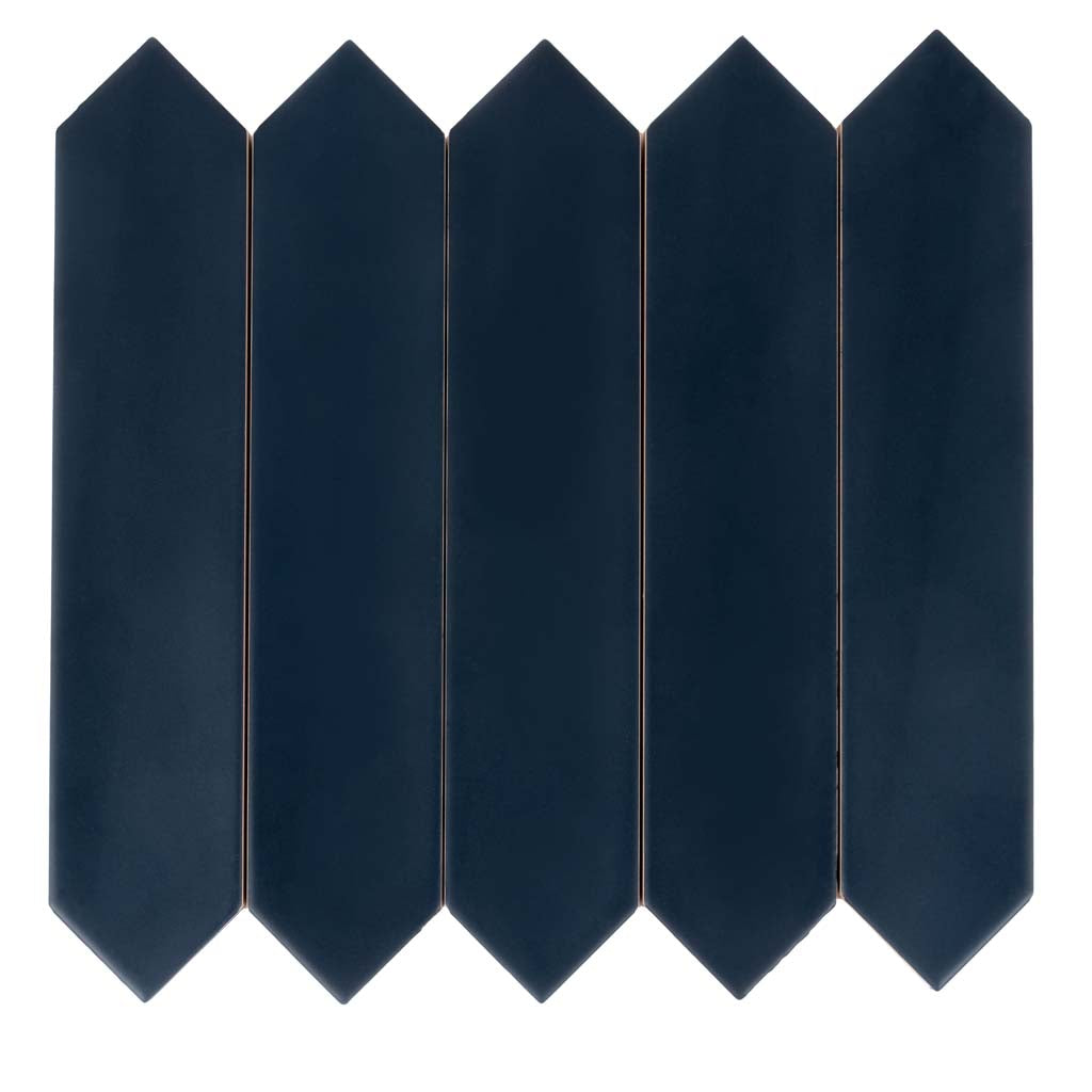 Blue 2x10 Matte Picket Ceramic Tile (44 pack, 5.38 sq ft/case)