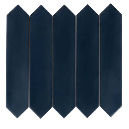 Blue 2x10 Matte Picket Ceramic Tile (44 pack, 5.38 sq ft/case)