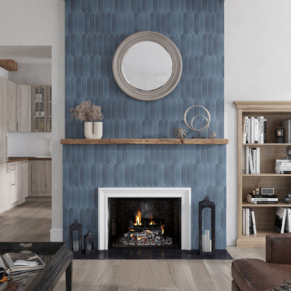 Blue 2x10 Matte Picket Ceramic Tile (44 pack, 5.38 sq ft/case)