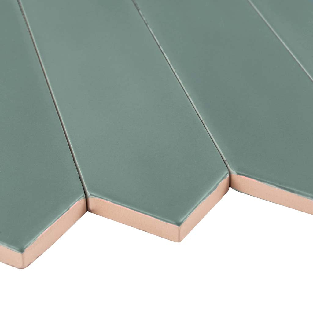 Pine Green 2x10 Matte Picket Ceramic Tile (44 pack, 5.38 sq ft/case)