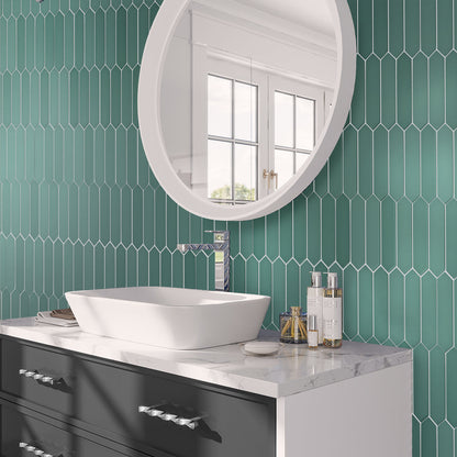 Pine Green 2x10 Matte Picket Ceramic Tile (44 pack, 5.38 sq ft/case)