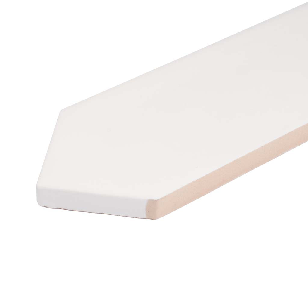 Cotton White 2x10 Matte Picket Ceramic Tile (44 pack, 5.38 sq ft/case) - Sample