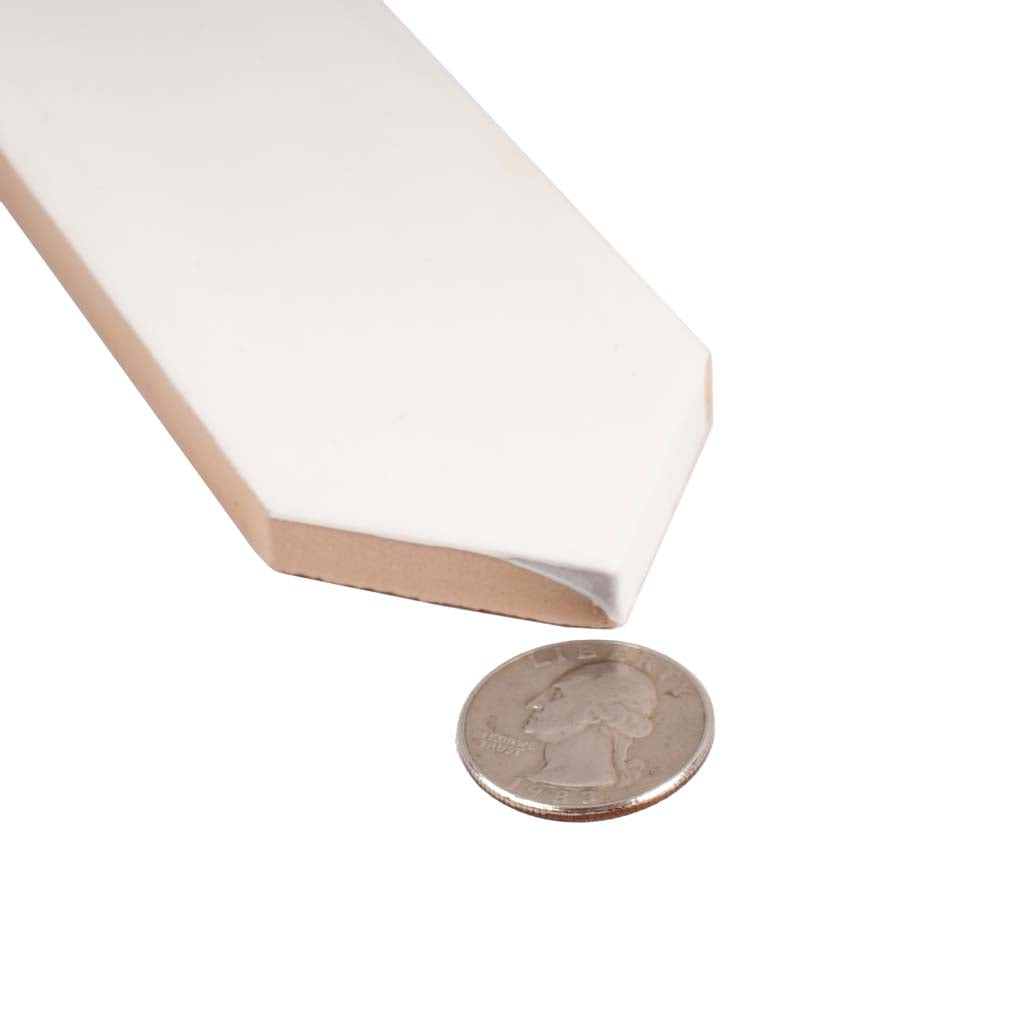 Cotton White 2x10 Matte Picket Ceramic Tile (44 pack, 5.38 sq ft/case) - Sample
