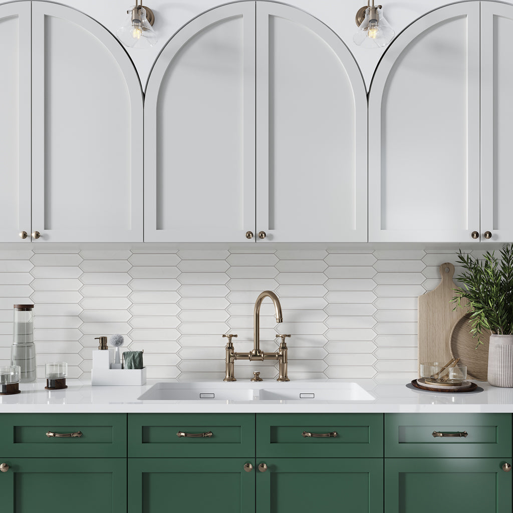 Cotton White 2x10 Matte Picket Ceramic Tile (44 pack, 5.38 sq ft/case)
