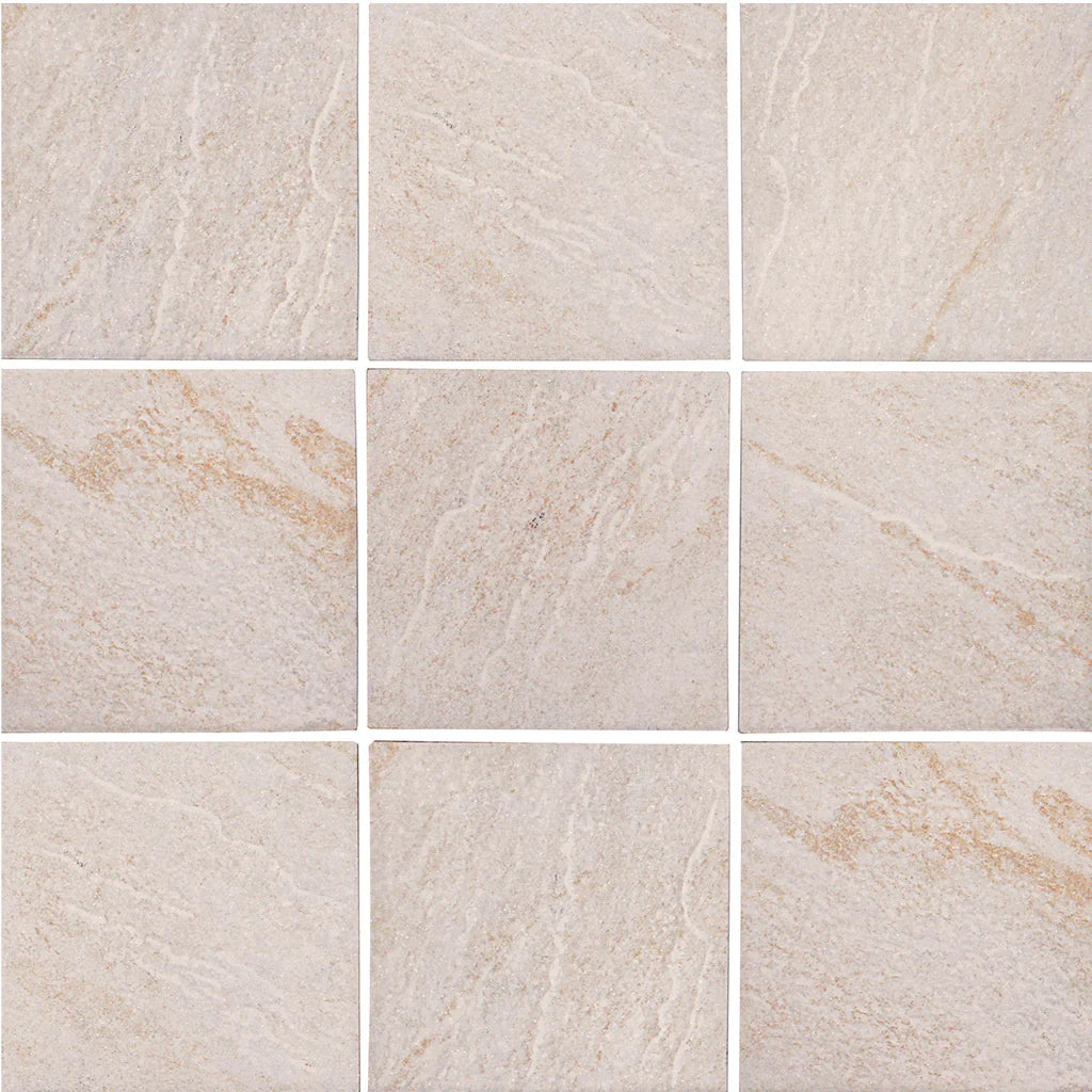 Aquatica Beige Porcelain Pool Tile 6"x6" - StoneQuartz Collection