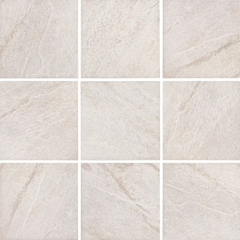 Aquatica Bianco Porcelain Pool Tile 6"x6" - StoneQuartz Collection