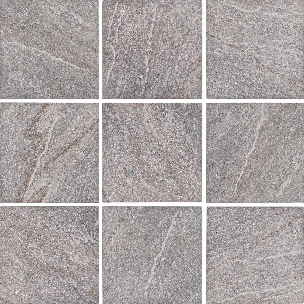 Aquatica Grigio Porcelain Pool Tile 6"x6" - StoneQuartz Collection