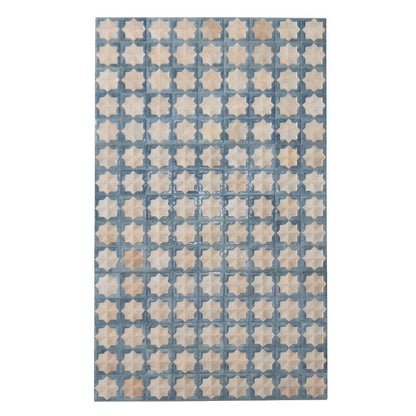 Stone Blue Beige 12x22 Matte Glossy Rectangle with Star Details Porcelain Large Format Tile (7 pack, 13.03 sq ft/case) - Sample