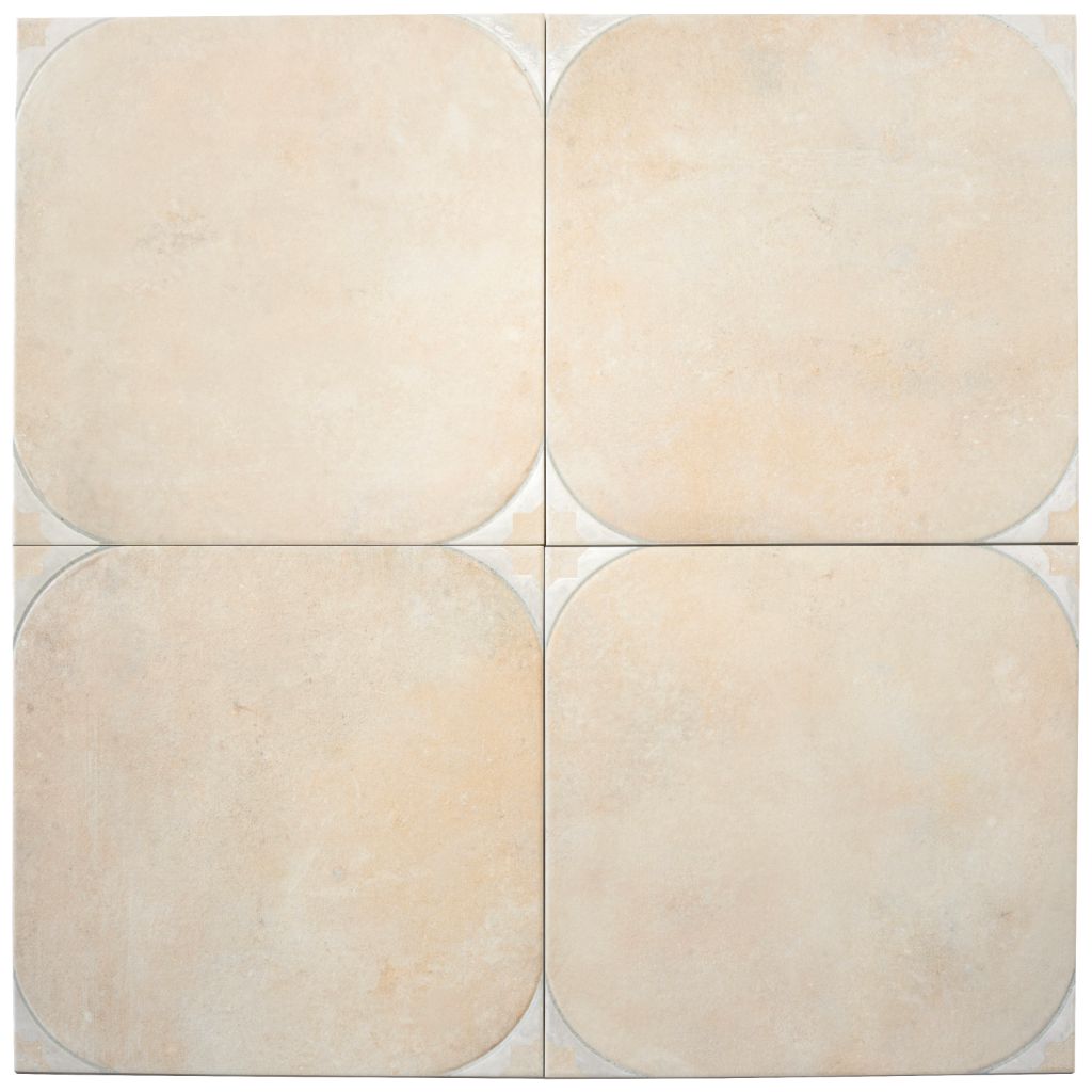 Boutique beige 18x18 Matte Square Porcelain Large Format Tile (7 pack, 14.75 sq ft/case)